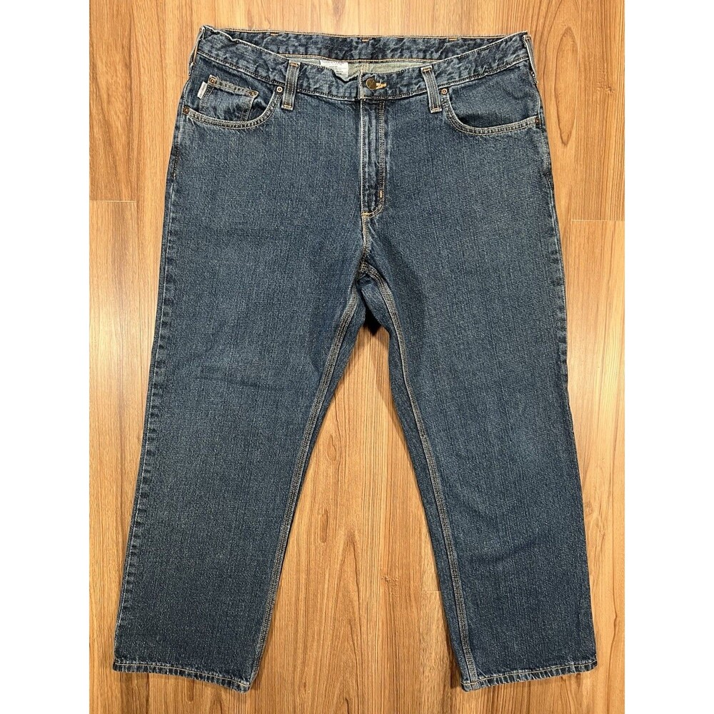 Carhartt Relaxed Fit Mens Dark Wash Denim Jeans Size 38x30 100603-468